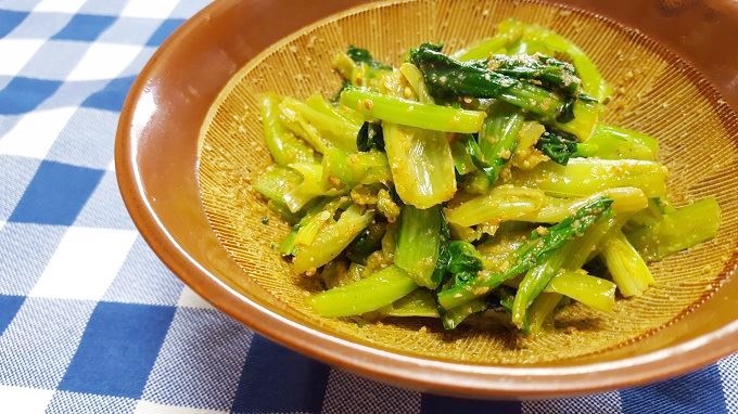 小松菜の辛子和え～カルシウム満点のお手軽お惣菜